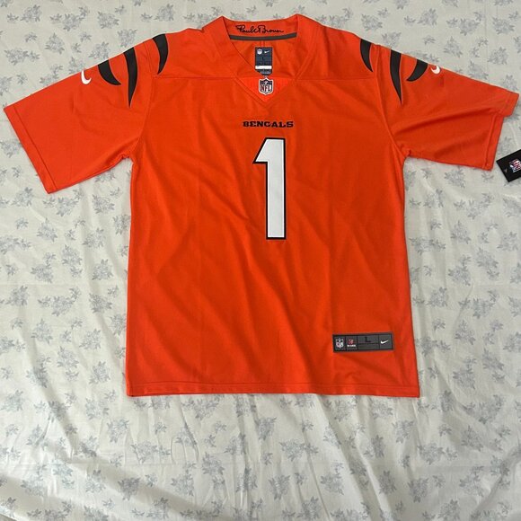 NFL Jamarr Chase Cincinnati Bengals Nike Dri Fit #1 Jersey - Picture 1 of 7